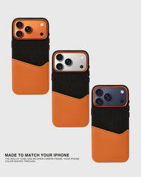 WALLET NA CASE PARA SA TELEPONO — BLACK ORANGE
