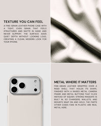 BEZEL LEATHER PHONE CASE — PUTI