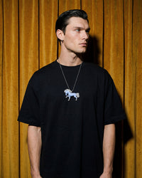 BLUE HORSE BEAD NECKLACE