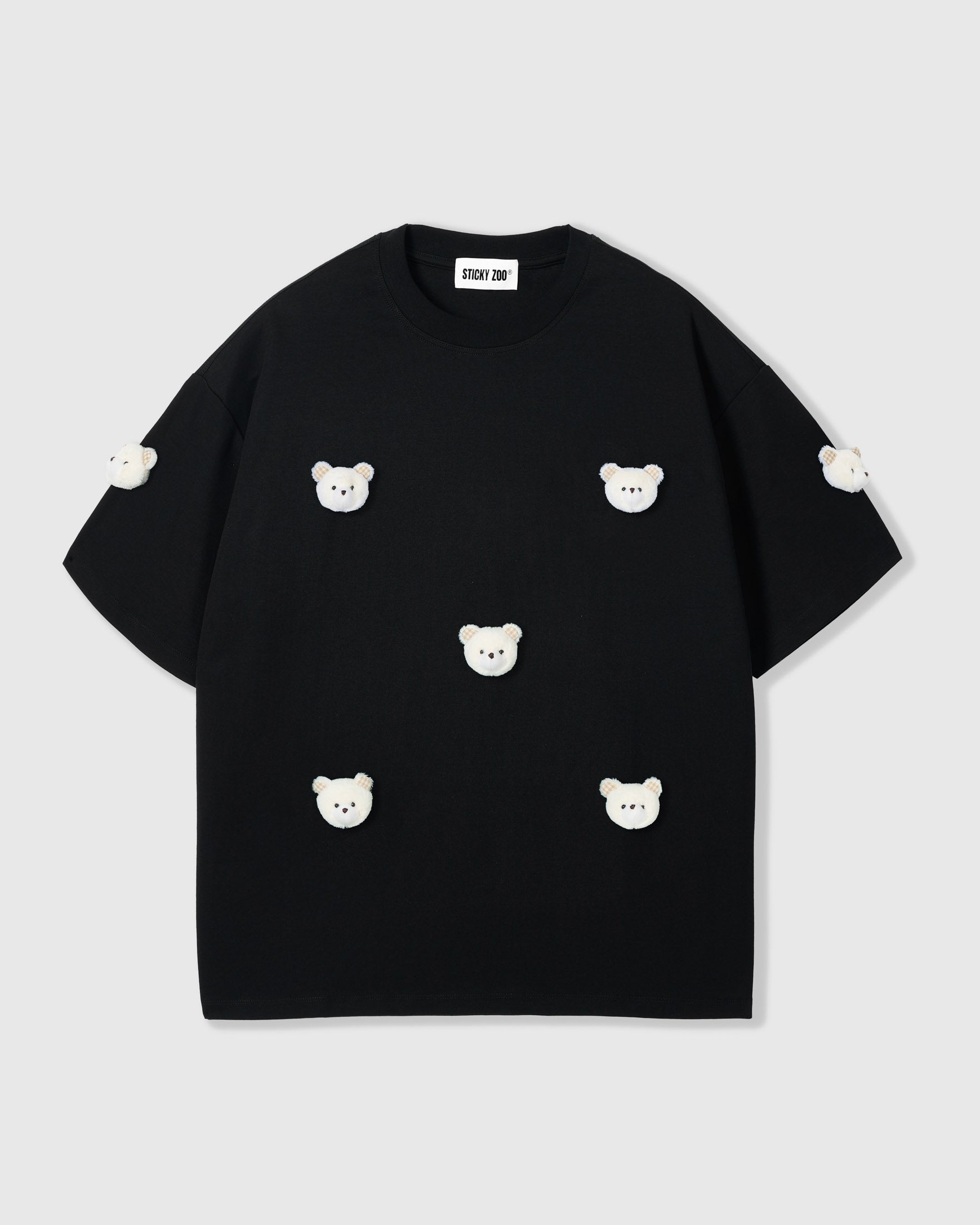 TEDDY CHECK-EAR NA PALAMUT NA T-SHIRT