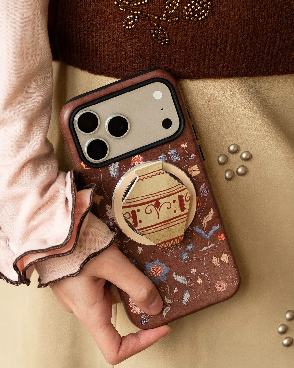 TERRACOTTA BLOOM NA MAGSAFE NA CASE NG TELEPONO