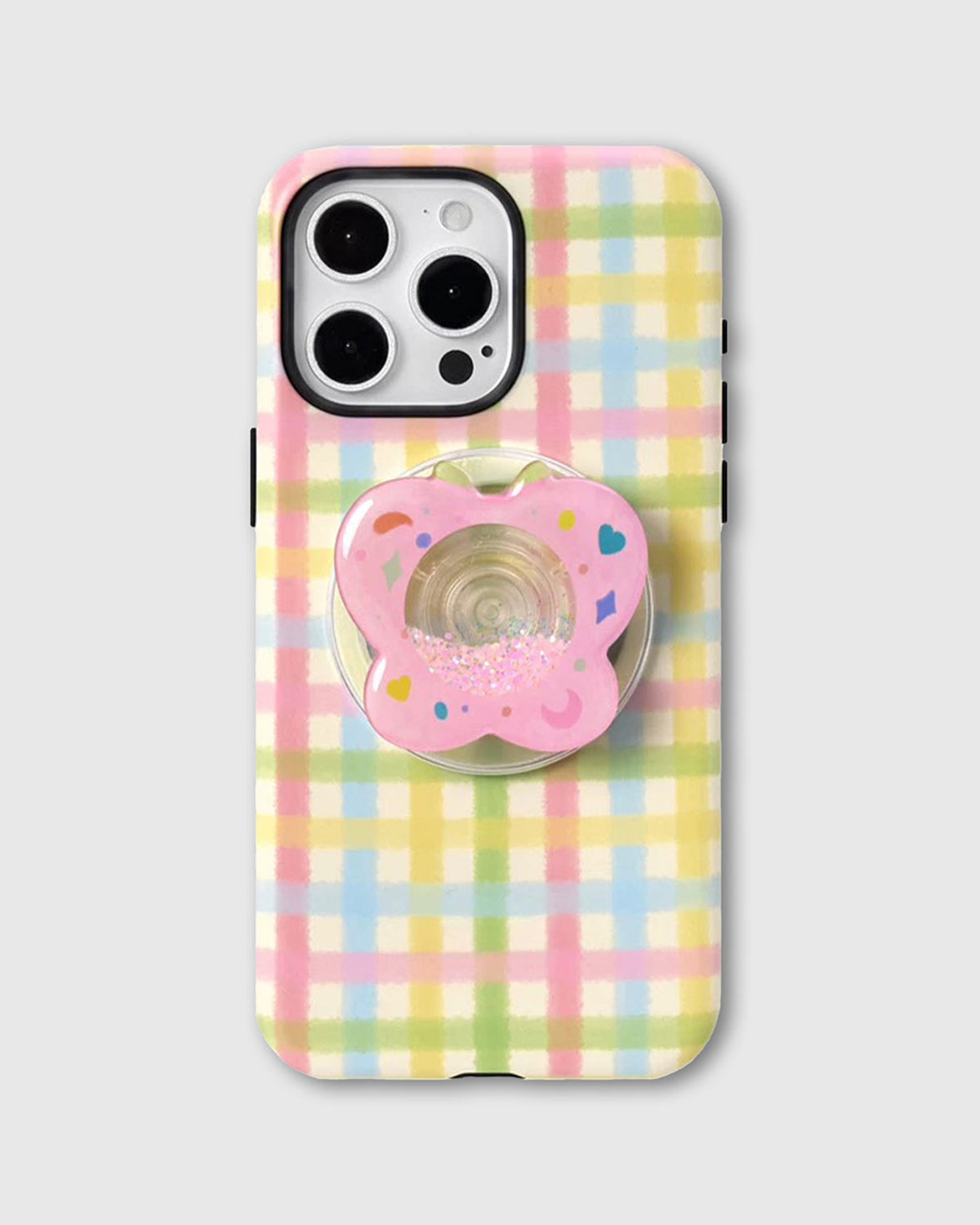 Pastel Flower Plaid Na Case Ng Telepono