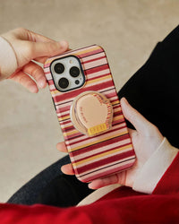 Warm Stripe Oven Glove Na Case Ng Telepono