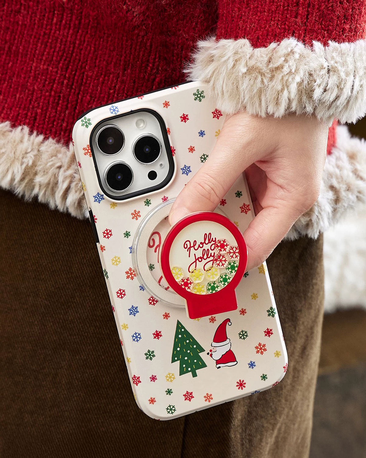 Holly Jolly Snowflake Na Case Ng Telepono