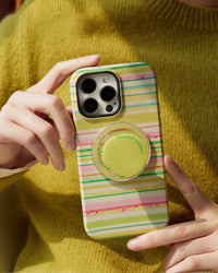 Pastel Stripe Season’s Greetings Na Case Ng Telepono
