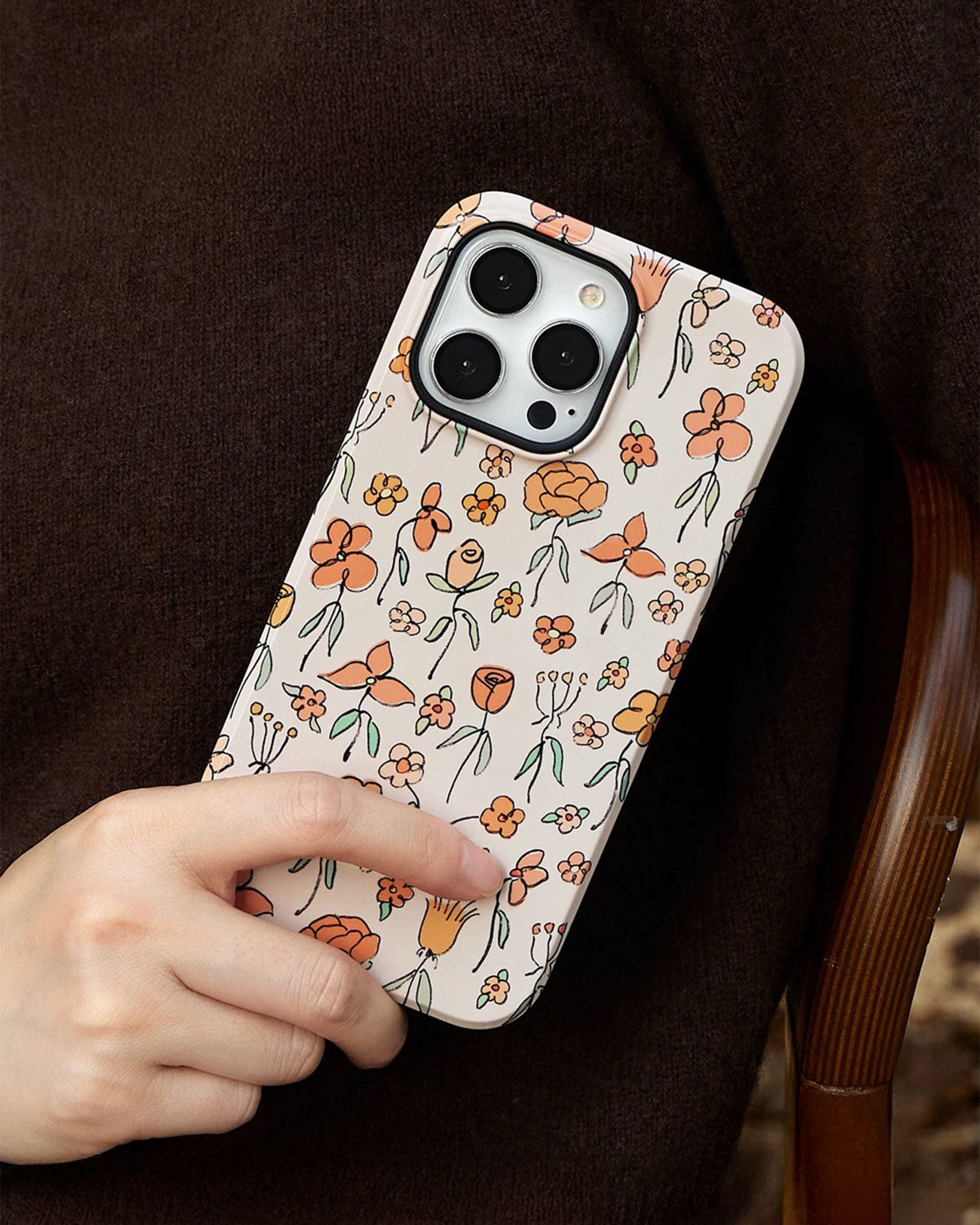 Autumn Bunny Floral Na Case Ng Telepono