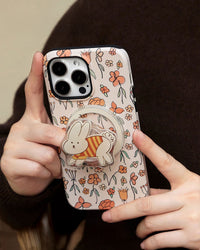 Autumn Bunny Floral Na Case Ng Telepono