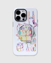 Colorful Cat Doodles Na Case Ng Telepono