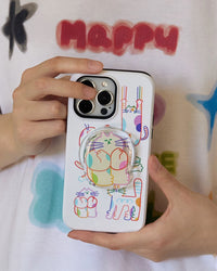 Colorful Cat Doodles Na Case Ng Telepono