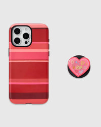 HEART STRIPE NA CASE NG TELEPONO