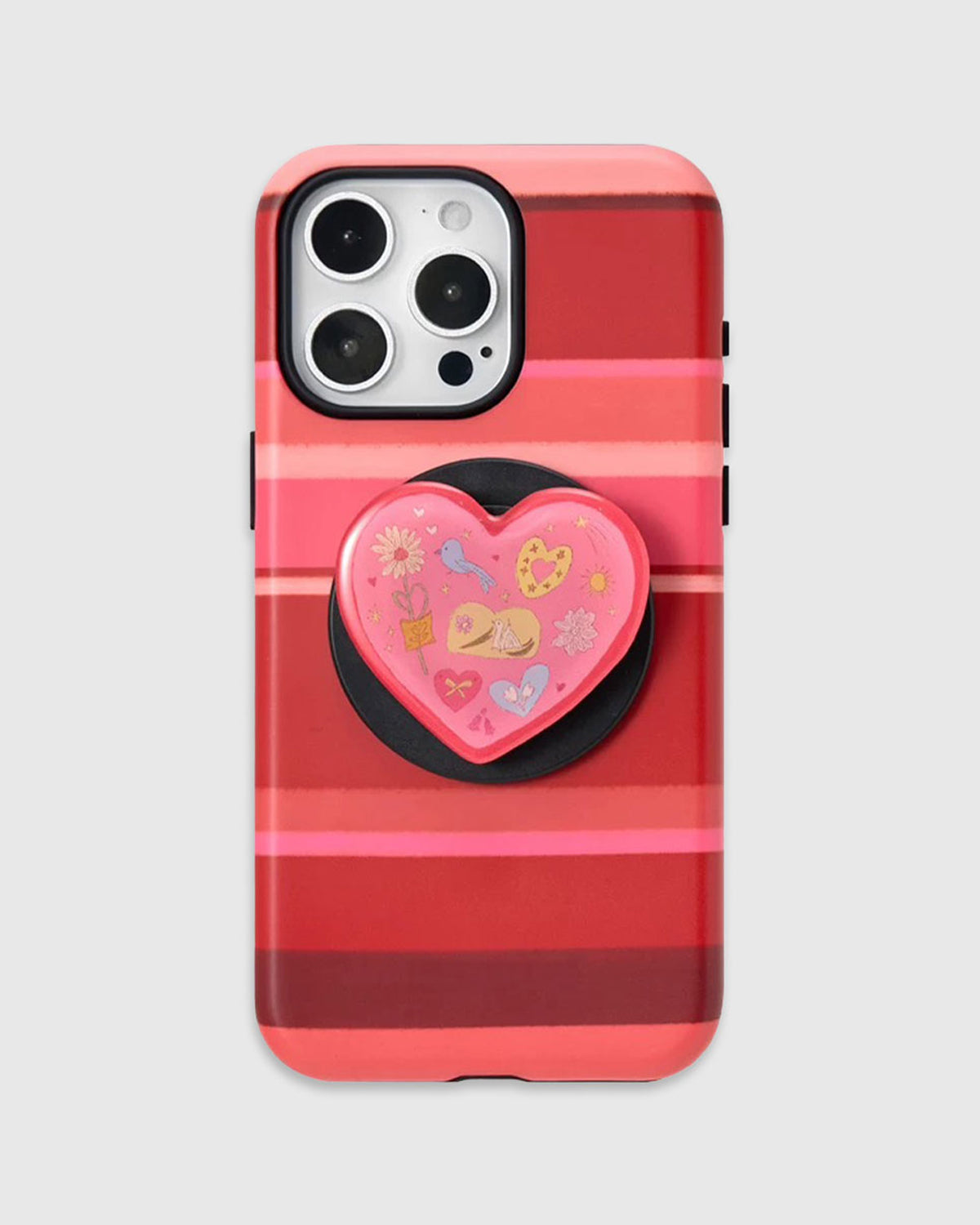 HEART STRIPE NA CASE NG TELEPONO