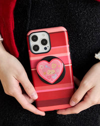 HEART STRIPE NA CASE NG TELEPONO