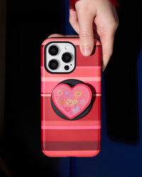 HEART STRIPE NA CASE NG TELEPONO